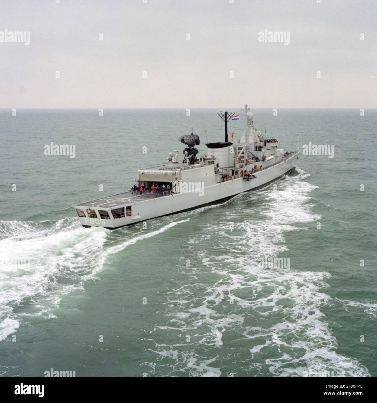 Aerial recording of the Sfrigate Hr.Ms. Van Kinsbergen (19801995) in