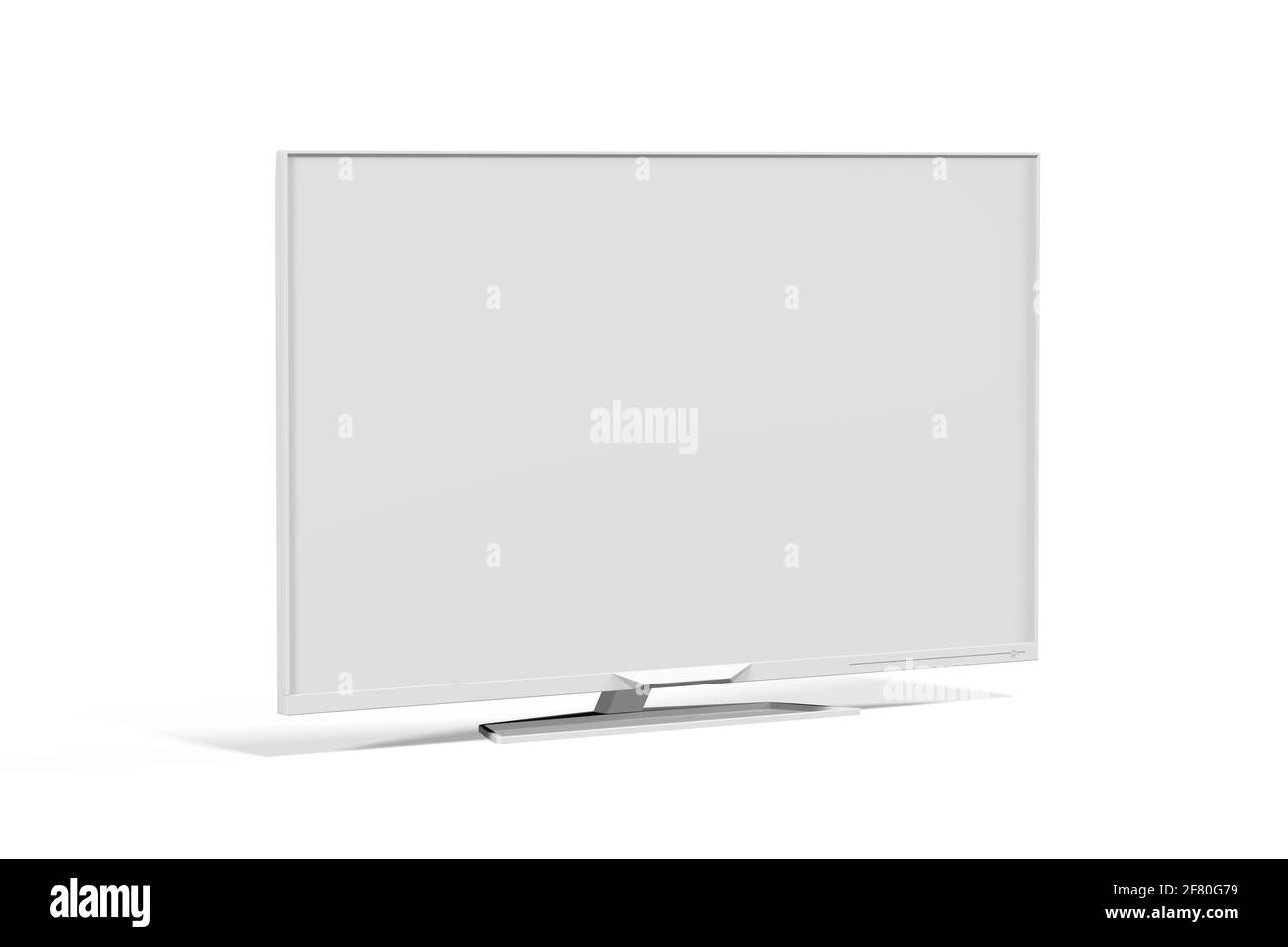 LCD TV mockup isolated on a white background - 3d render Stock Photo ...