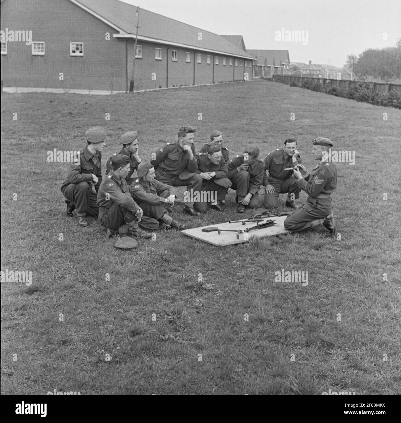 Soldiers at military base Black and White Stock Photos & Images - Alamy