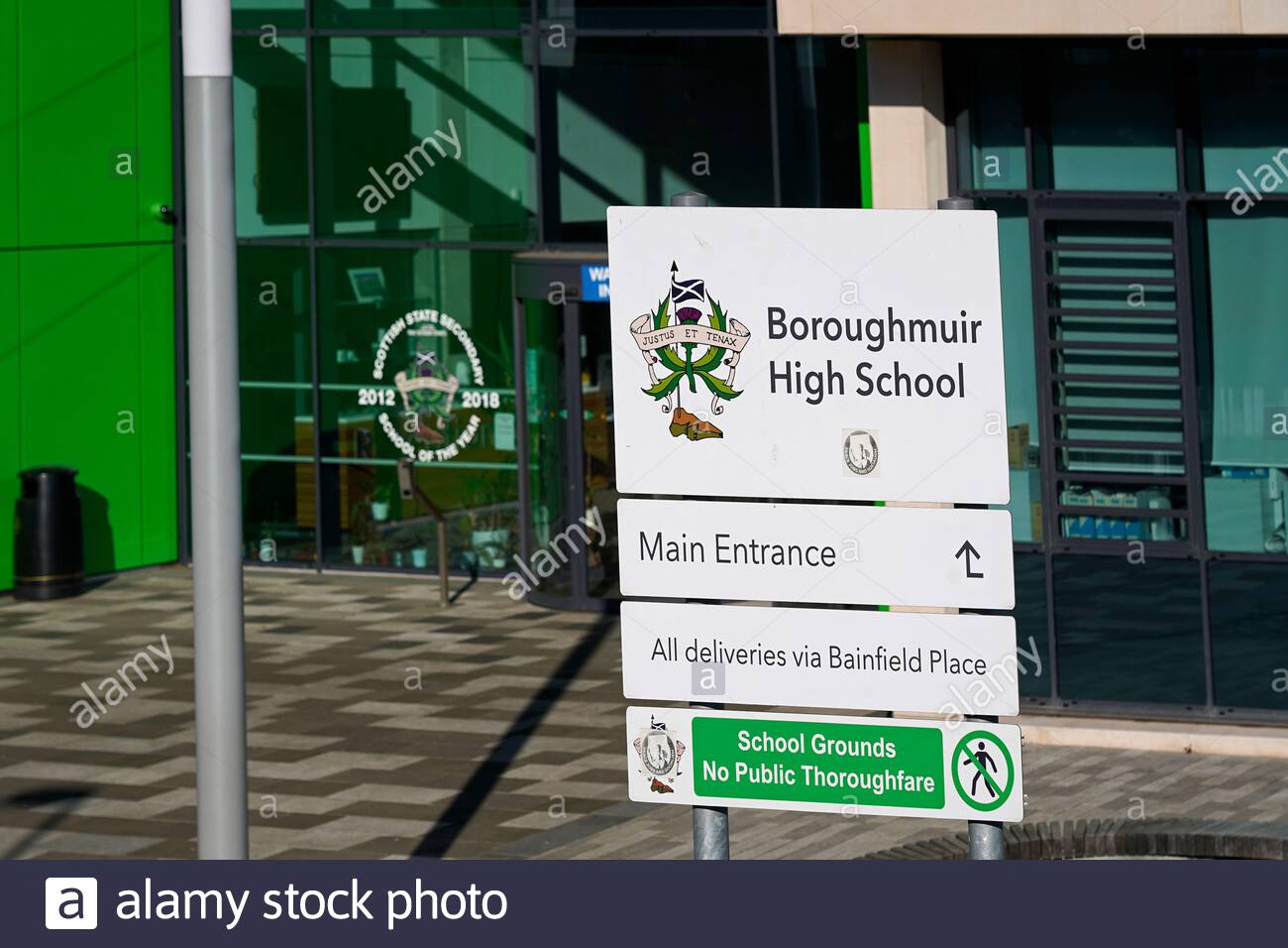New Boroughmuir High School, Edinburgh Scotland, opened in 2018 Stock Photo