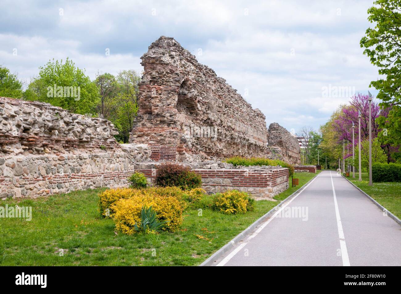 Hisarya's Late Roman fortifications, the largest preserved in Bulgaria Stock Photo