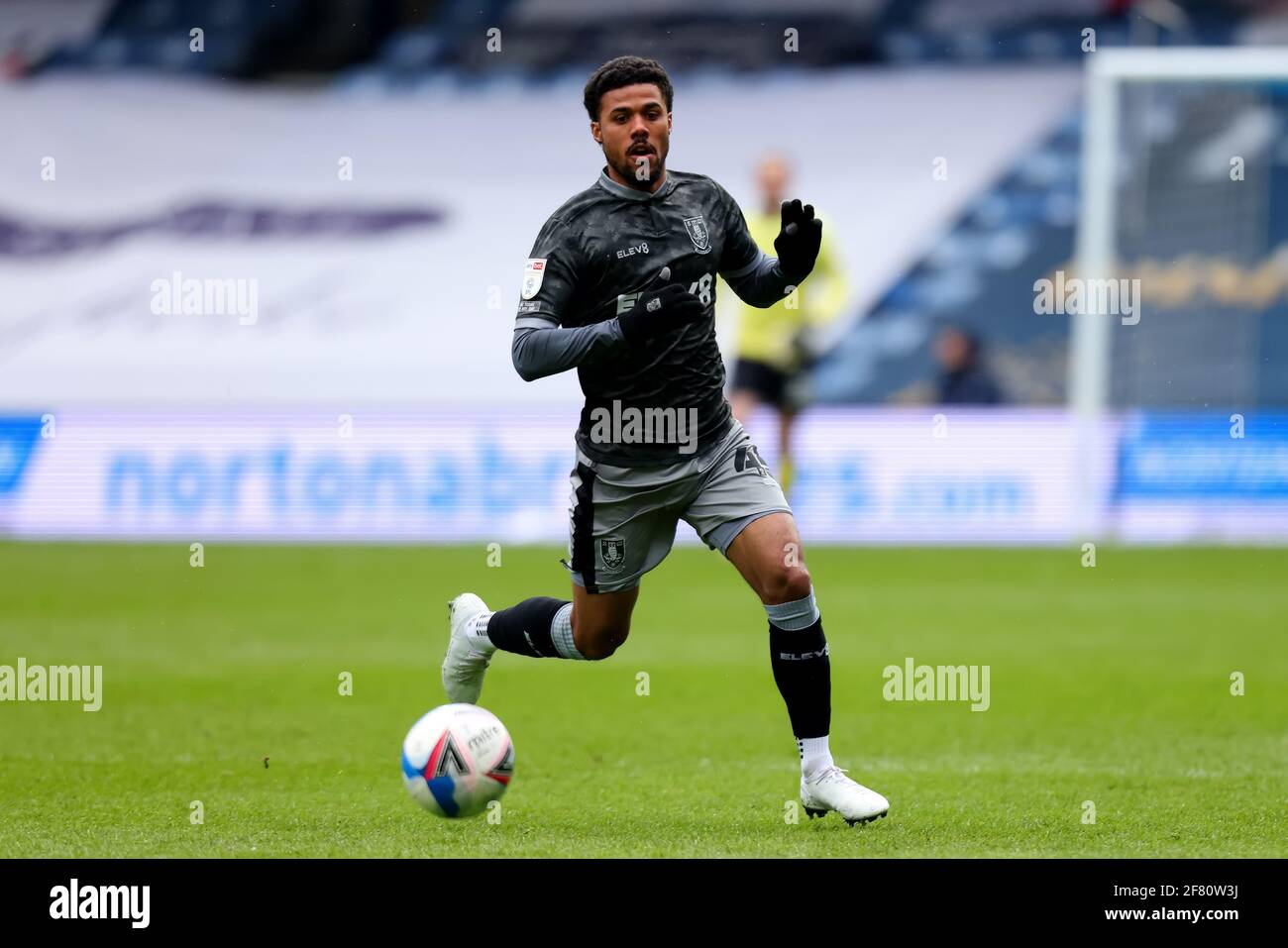 London, UK. 10th Apr, 2021. 10th April 2021; The Kiyan Prince Foundation Stadium, London, England; English Football League Championship Football, Queen Park Rangers versus Sheffield Wednesday; Elias Kachunga of Sheffield Wednesday Credit: Action Plus Sports Images/Alamy Live News Stock Photo