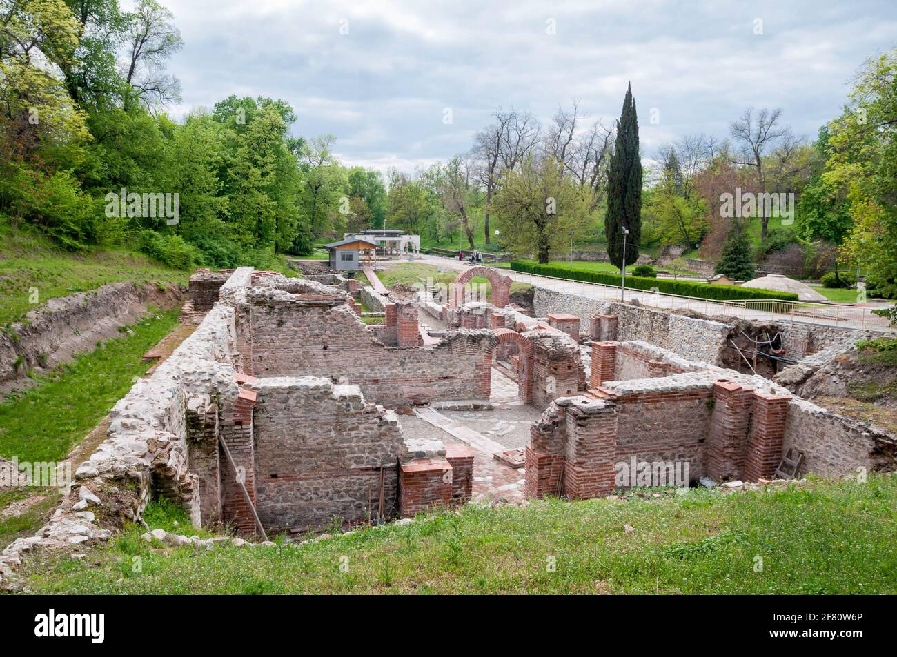 Roman thermal baths in Hissarya, Bulgaria Stock Photo