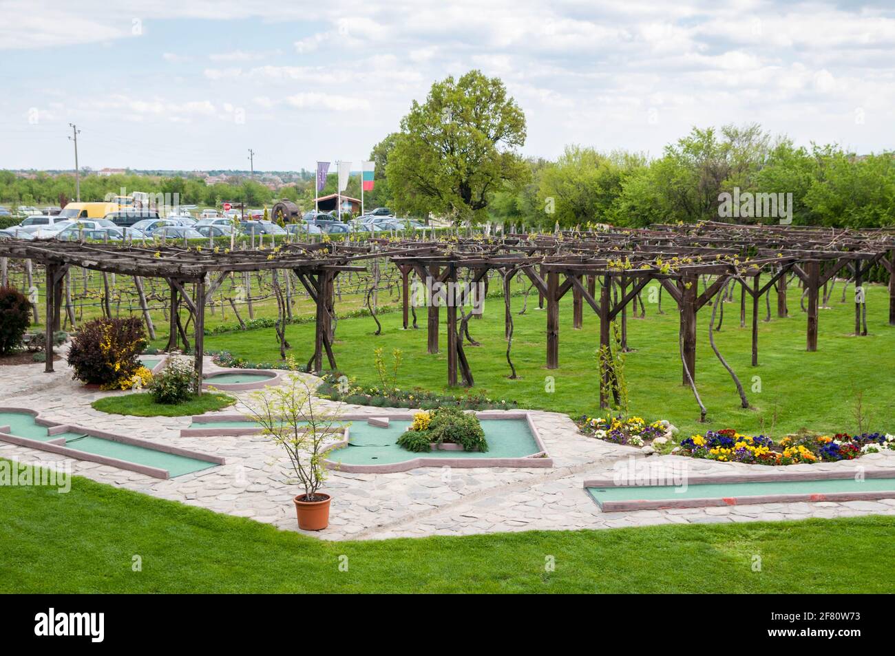 The Vineyard at Wine & Spa Complex Starosel, Bulgaria Stock Photo