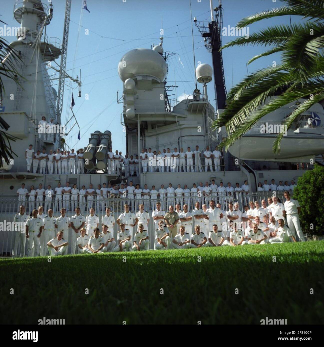 Group photo of Hr.Ms crew. White de With in Bermuda Stock Photo - Alamy