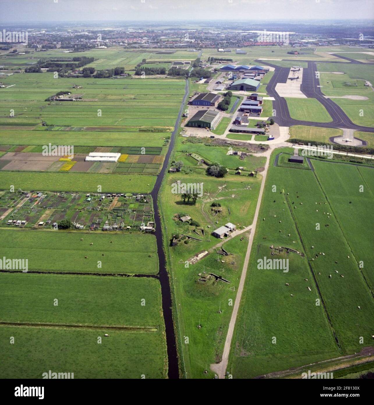 Aerial recording of the Marine Valkenkamp Valkenburg with surrounding