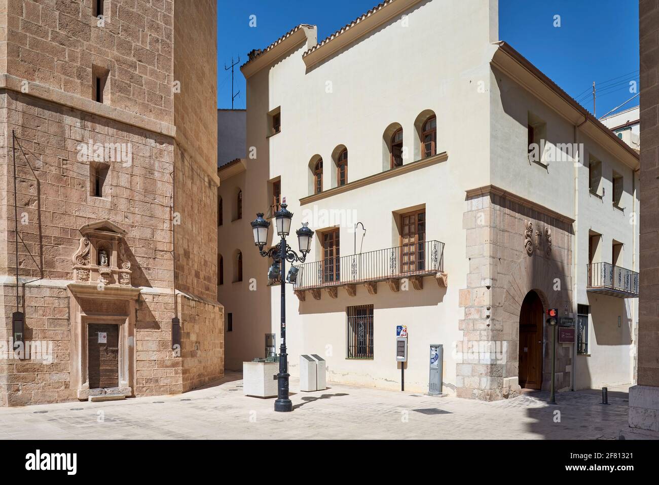 Tourist office and el fadri tower in the city of Castellón de la Plana, Comunitat Valenciana, Spain, Europe. Stock Photo