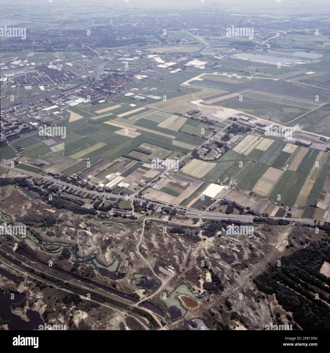 Aerial recording of the Marineliegkamp Valkenburg and the surrounding