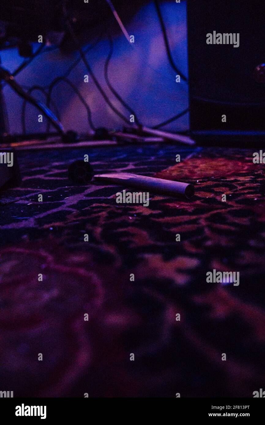 Broken drum stick, rehearsal studio floor Stock Photo Alamy