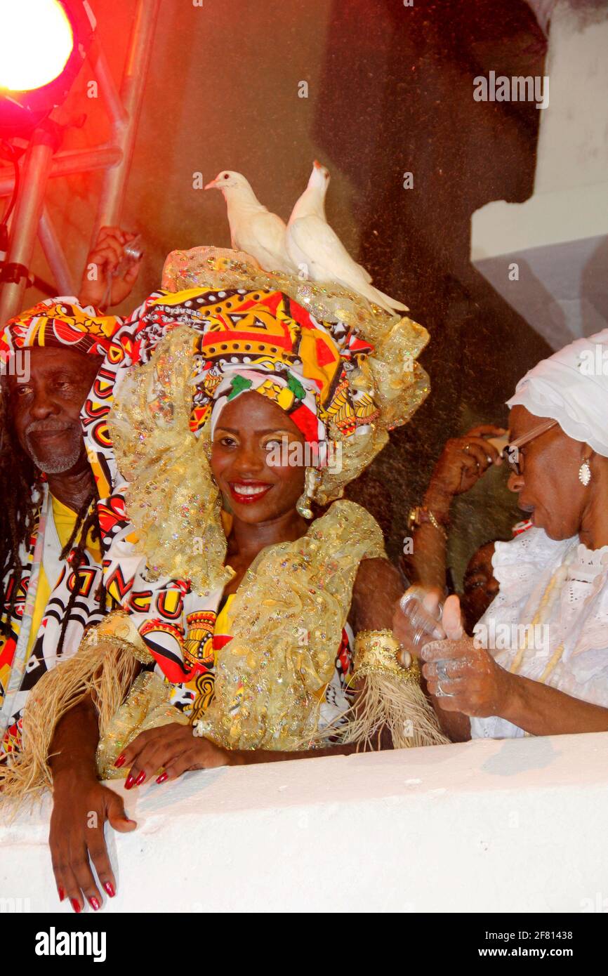 salvador, bahia / brazil - february 9, 2013: member of the Bloco Ile ...