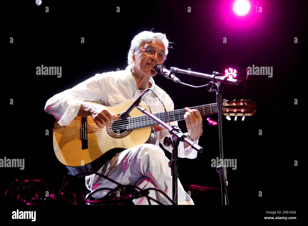 santo amaro bahia / brazil - january 25, 2013: Caetano Veloso seen during presentation at the feast of Our Lady of Purification. *** Local Caption *** Stock Photo
