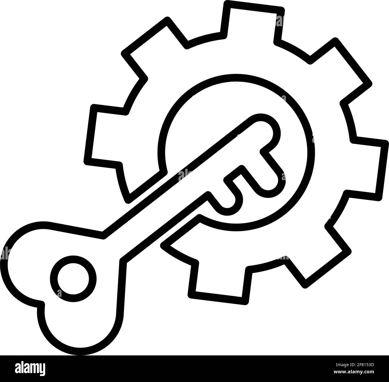 Security key, settings, protection icon - Well organized and fully ...