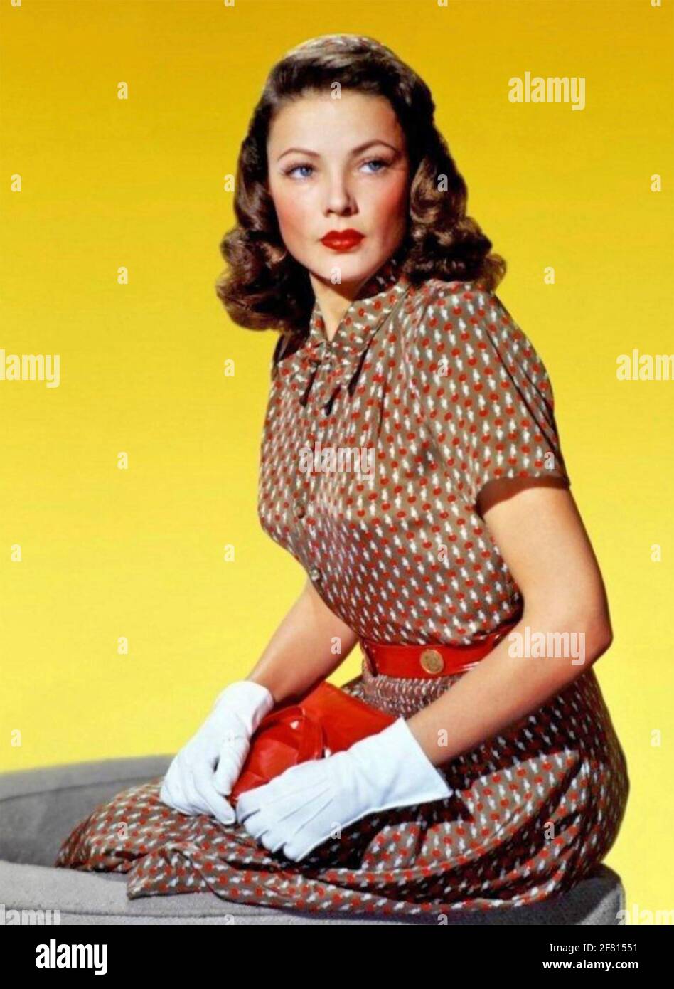 GENE TIERNEY (1920-1991) American stage and film actress about 1945 Stock Photo