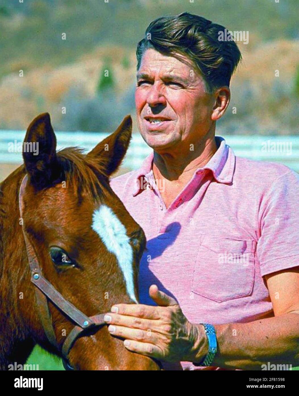 RONALD REAGAN (1911-2004) American film actor and later President, about 1965 Stock Photo