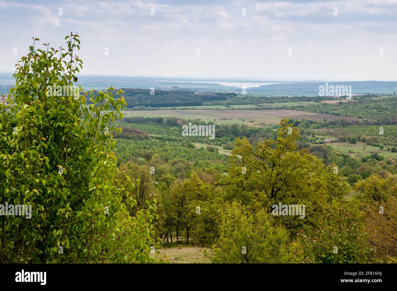 Bird's eye view over Pyasachnik Reservoir in Bulgaria, Europe Stock Photo