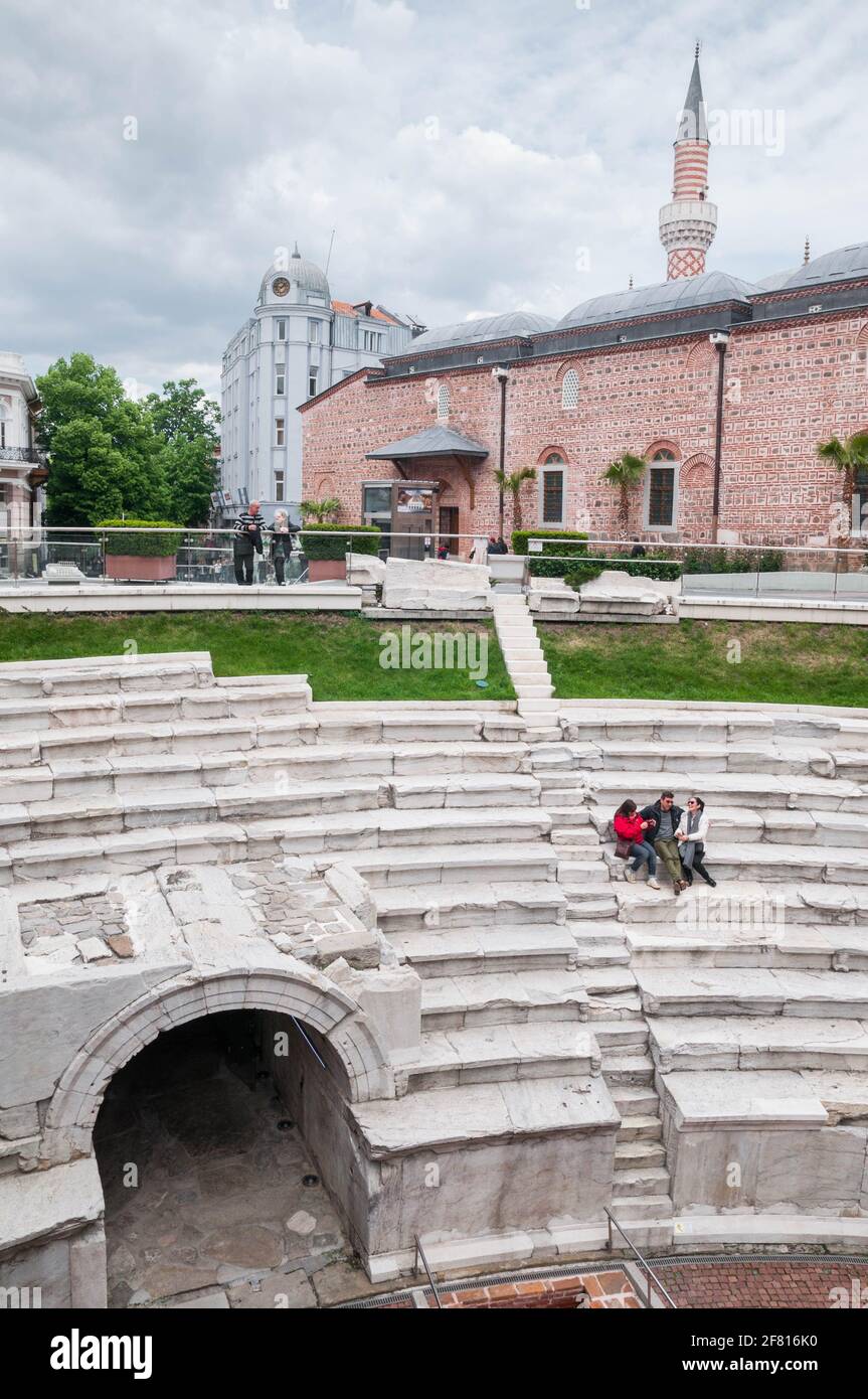 Ancient Stadium of Philipopolis in Plovdiv, Bulgaria Stock Photo