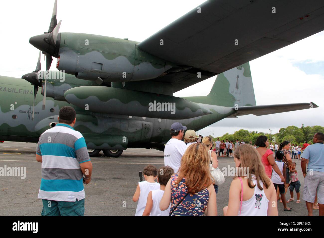 salvador, bahia / brazil - november 10, 2012: Hercules aircraft from Força Aerea Brasileira is seen at the Base Aerea de Salvador. *** Local Caption * Stock Photo