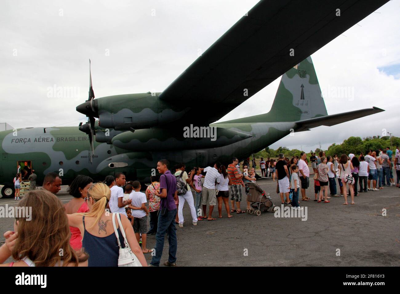 salvador, bahia / brazil - november 10, 2012: Hercules aircraft from Força Aerea Brasileira is seen at the Base Aerea de Salvador. *** Local Caption * Stock Photo