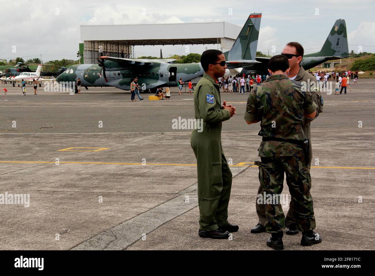 salvador, bahia / brazil - november 10, 2012: Hercules aircraft from Força Aerea Brasileira is seen at the Base Aerea de Salvador. *** Local Caption * Stock Photo