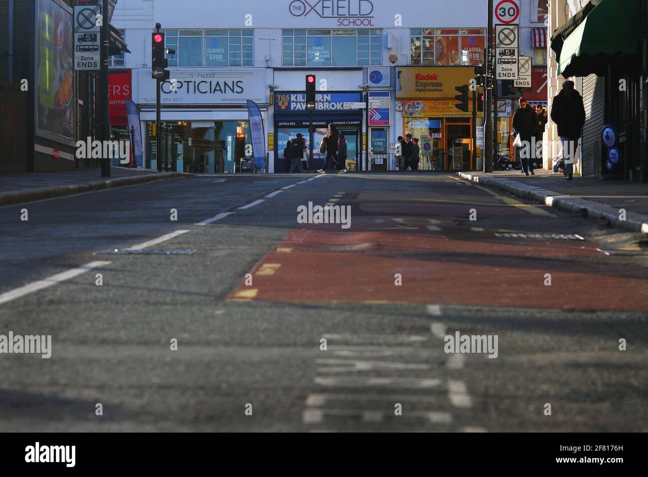 United Kingdom / London / View from Belsize Road to Kilburn High Street