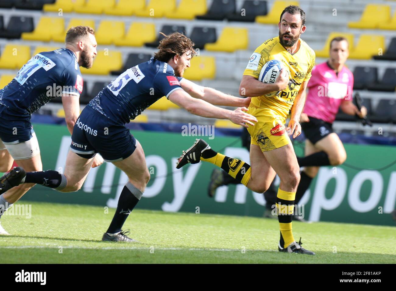 Geoffrey Doumayrou Of La Rochelle During The European Rugby Champions Cup Quarter Final Rugby Union Match Between La Rochelle And Sale Sharks On April 10 21 At Marcel Deflandre Stadium In La