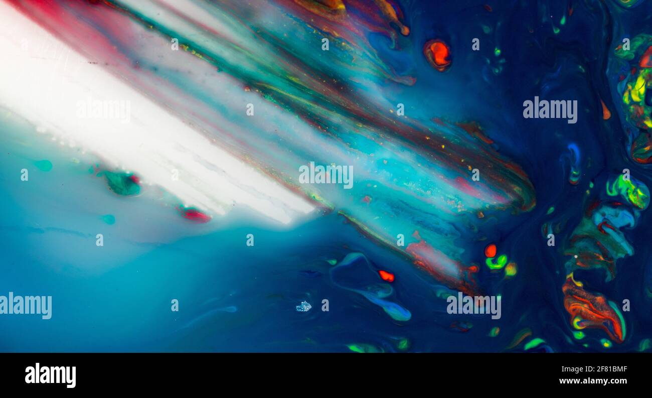 Chaotic abstract elements on the blue background Stock Photo