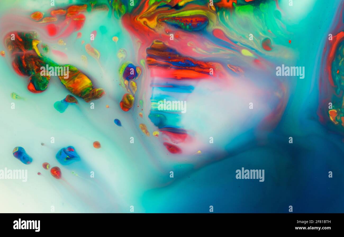 Abstract texture with chaotic colorful elements on a smoky background Stock Photo