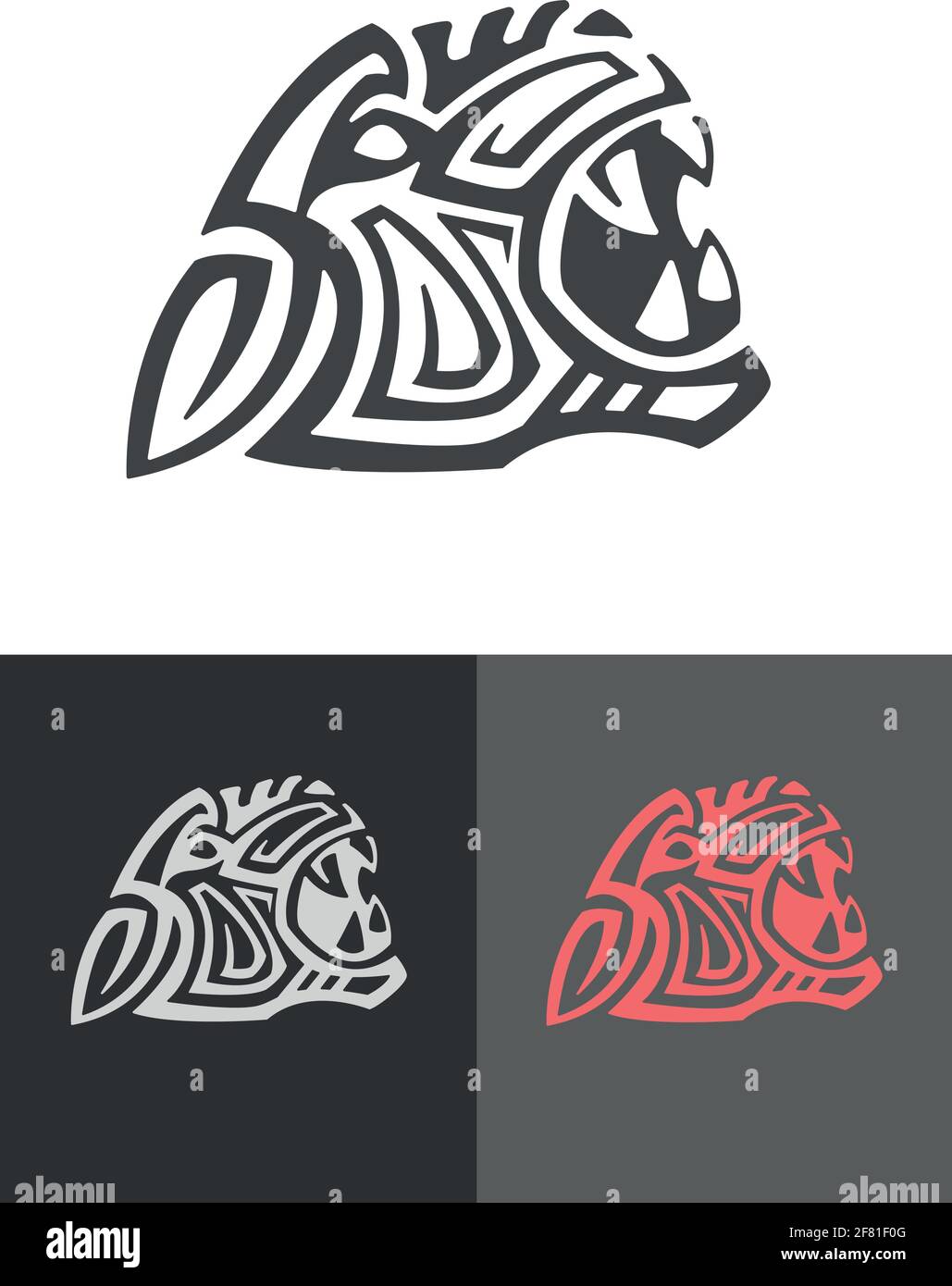 Vector illustration or drawing of a tribal jaguar face Stock Vector Image &  Art - Alamy