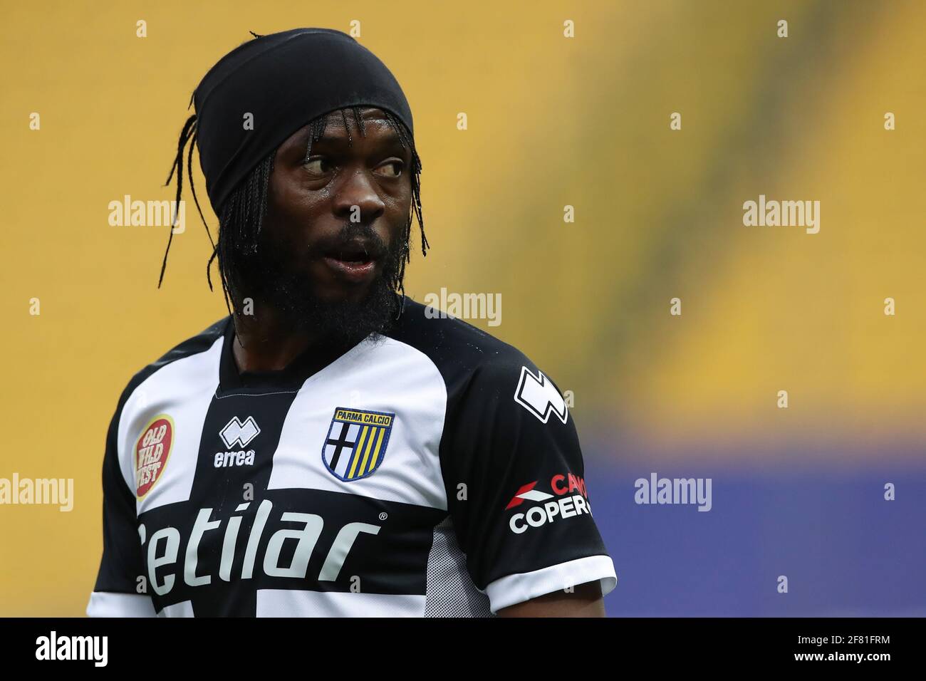 Parma, Italy, 10th April 2021. Gervinho of Parma Calcio during the Serie A match at Stadio Ennio Tardini, Parma. Picture credit should read: Jonathan Moscrop / Sportimage Credit: Sportimage/Alamy Live News Stock Photo