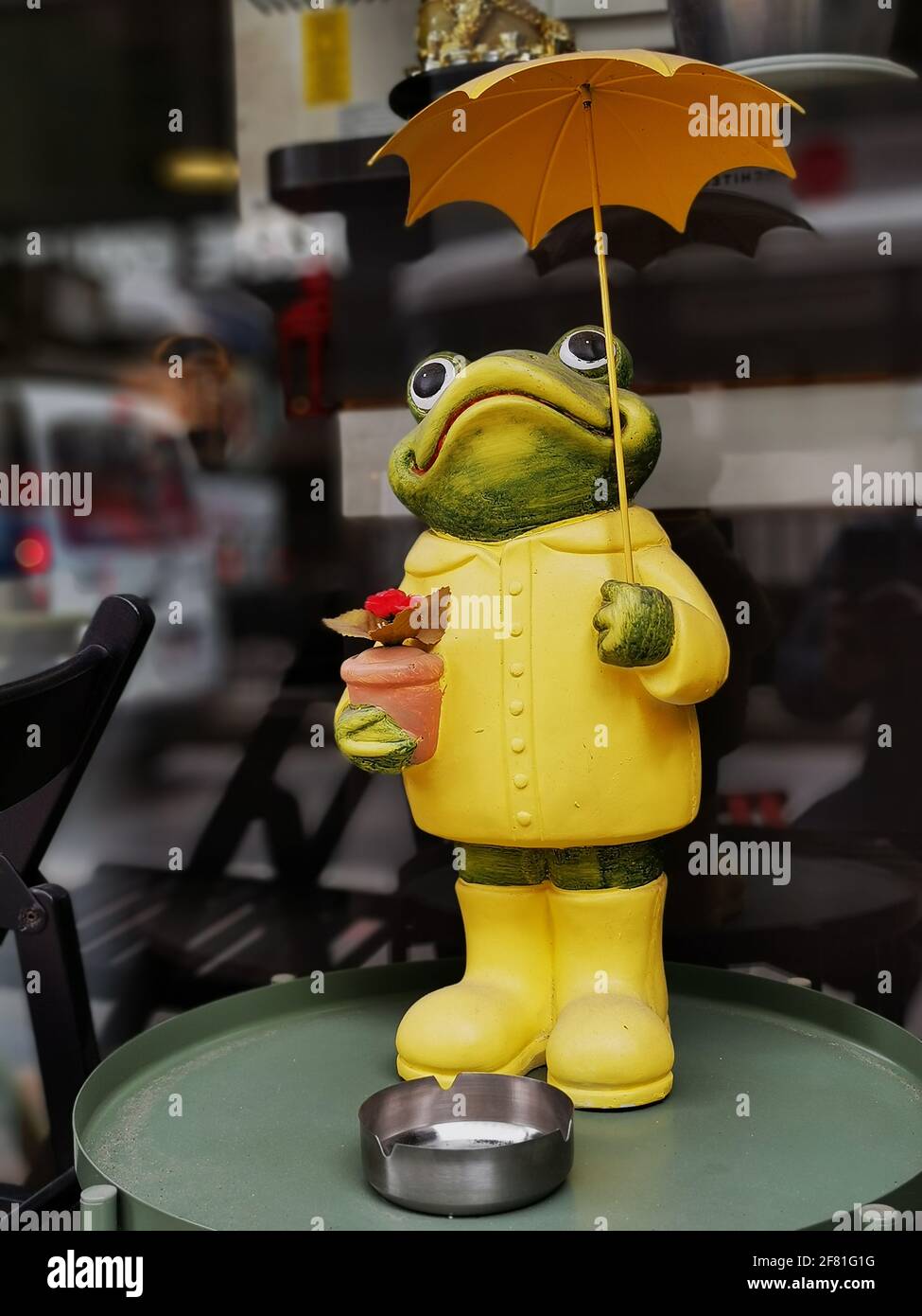 Frog With Rain Boots Figurine