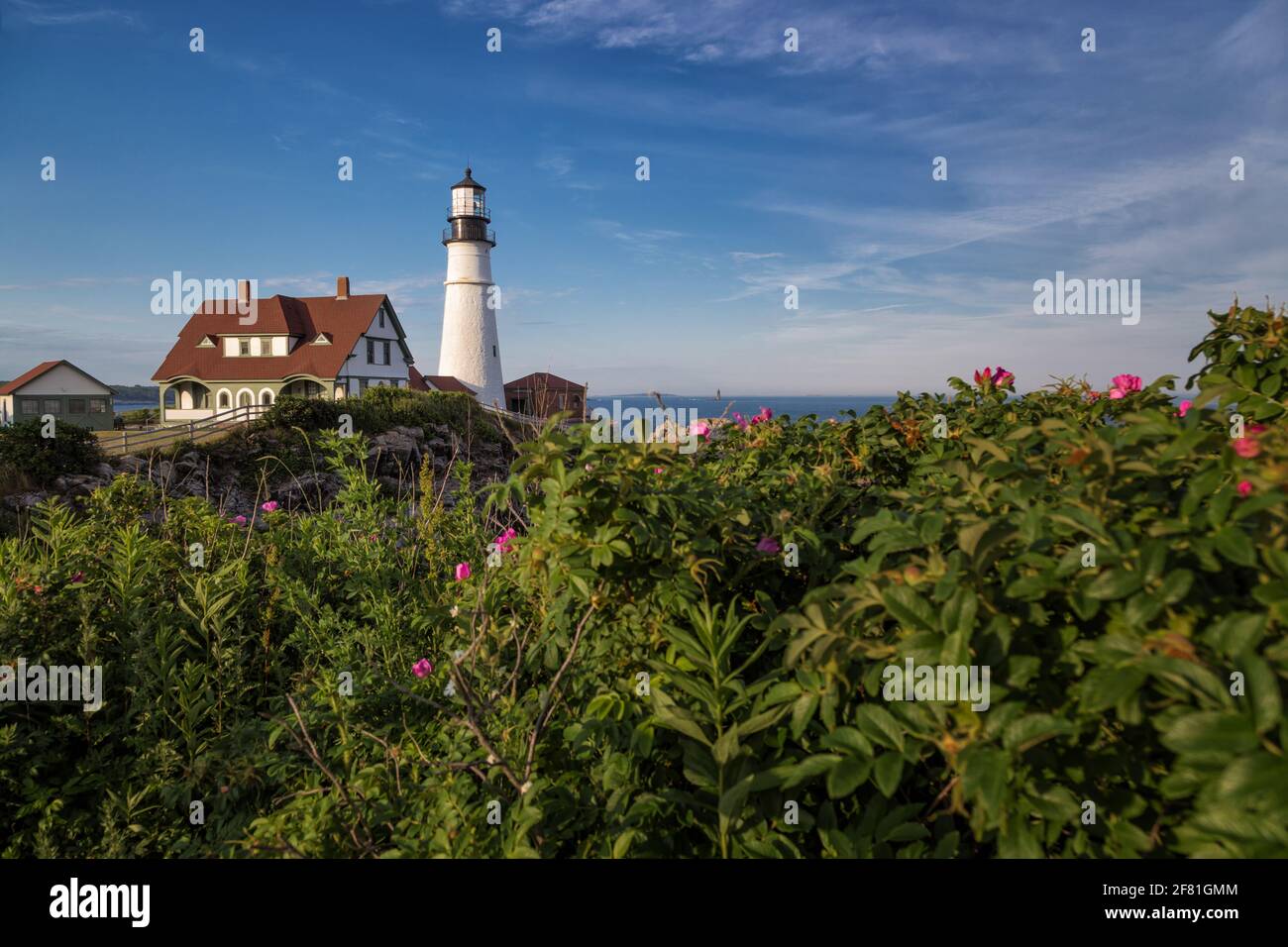 Portland Headlight in Cape Elizabeth, Maine Stock Photo Alamy