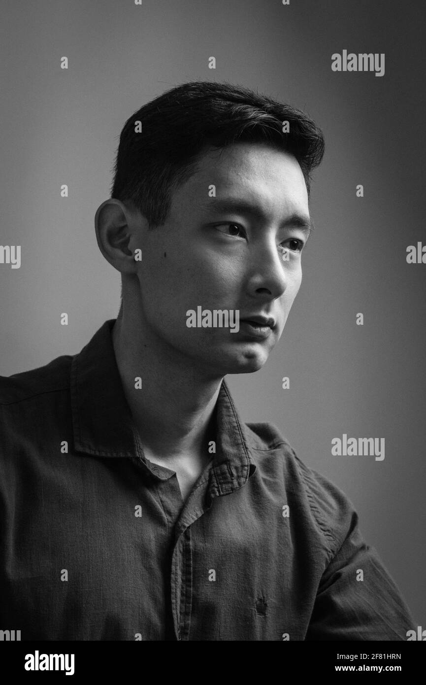 East asian male model Black and White Stock Photos & Images - Alamy