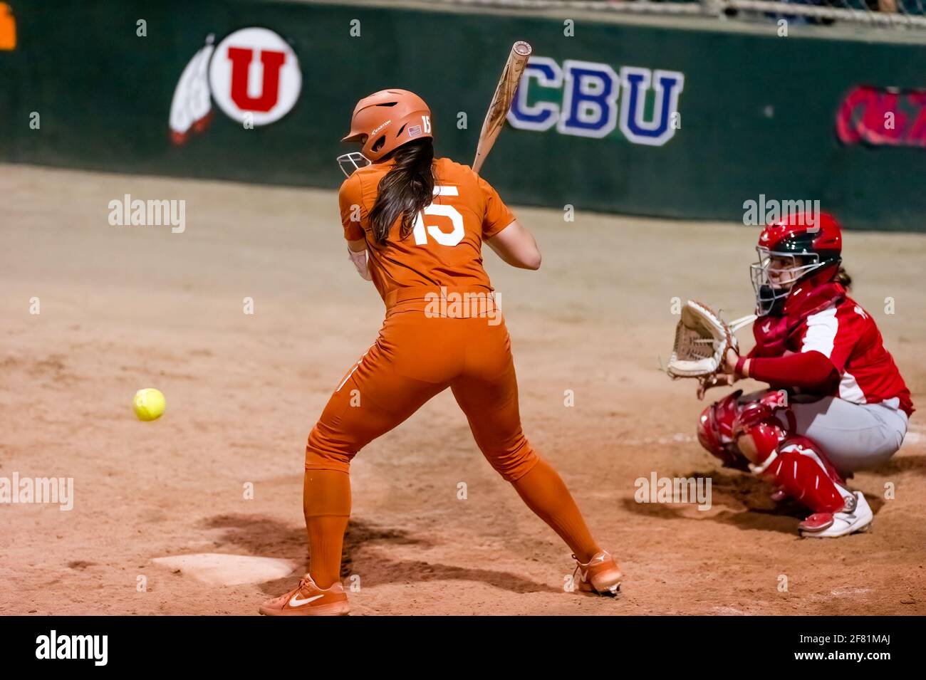 A Texas Longhorn Player Is Batting Against The Ole Miss Rebels At The