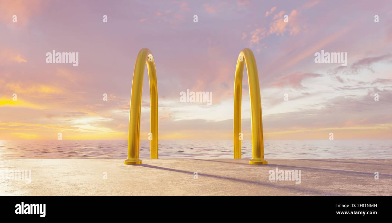 Golden steps to heaven hi-res stock photography and images - Alamy