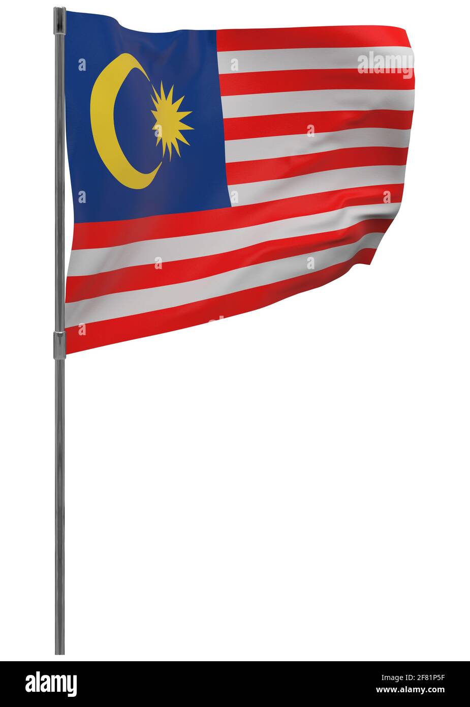 Malaysia Flag Malaysian Banner On High Resolution Stock 
