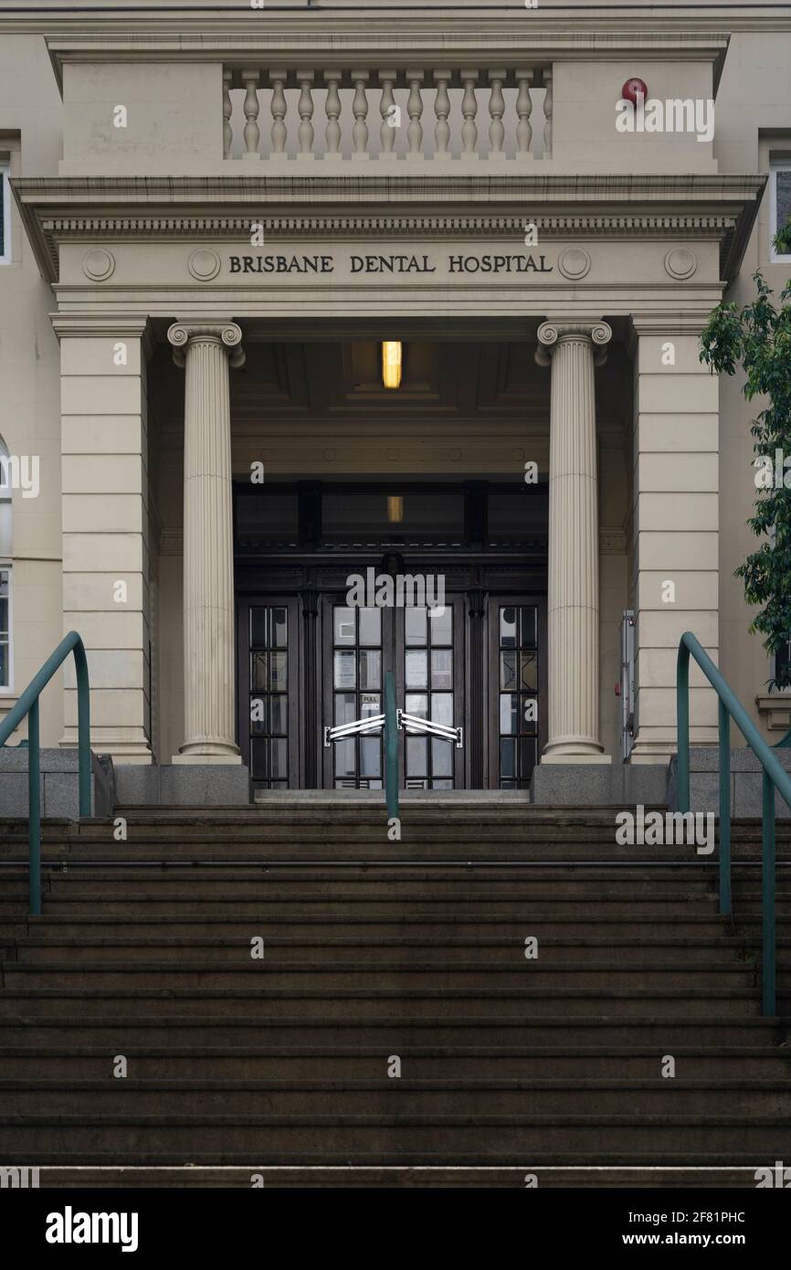 Entrance to the Brisbane Dental Hospital and College Stock Photo Alamy