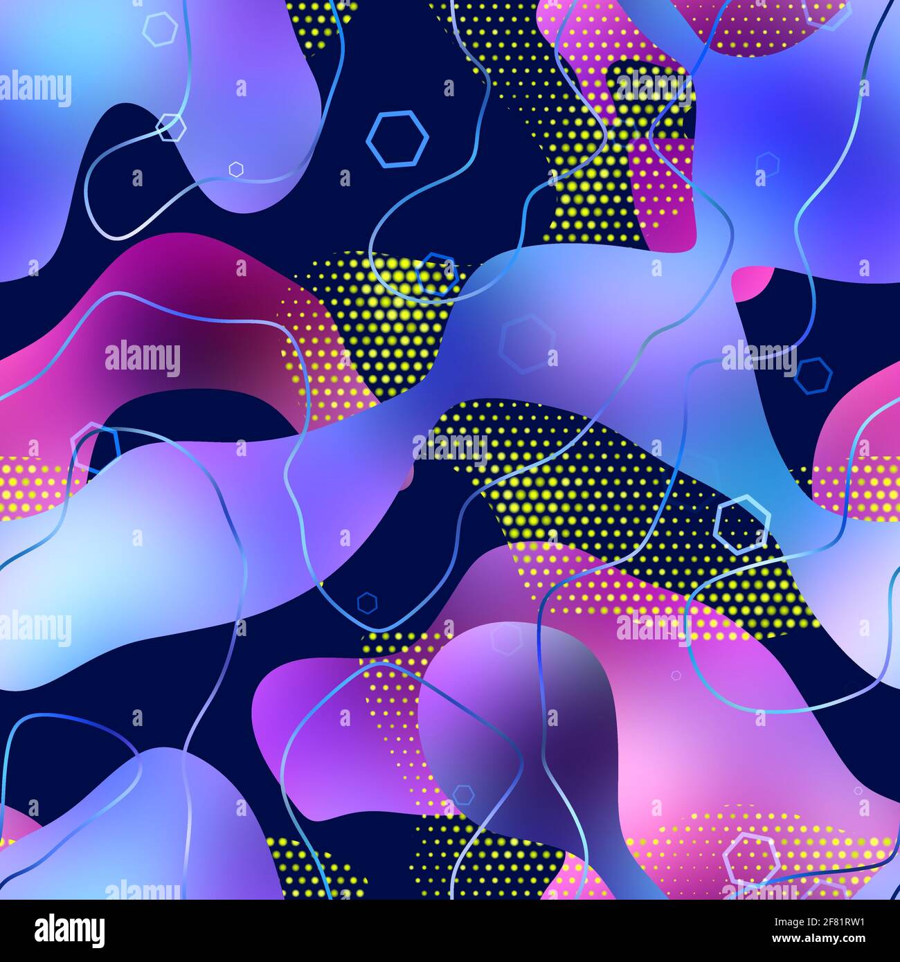 Seamless vibrant lava lamp liquid pattern design for print Stock Photo ...
