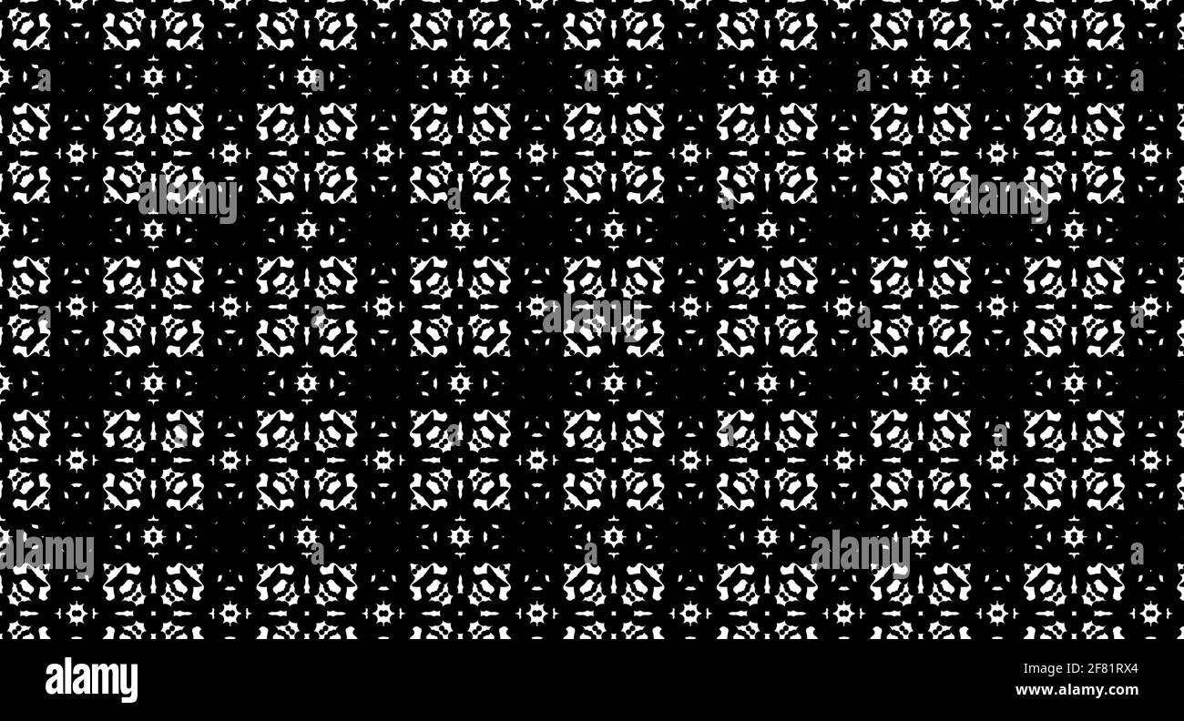 A 2D digital art piece with black and white abstract square patterns ...