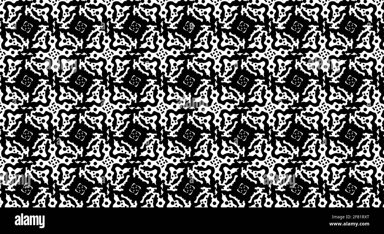 A 2d Digital Artwork Of Black And White Star Shaped Patterns As A Wallpaper For Desktop Stock Photo Alamy
