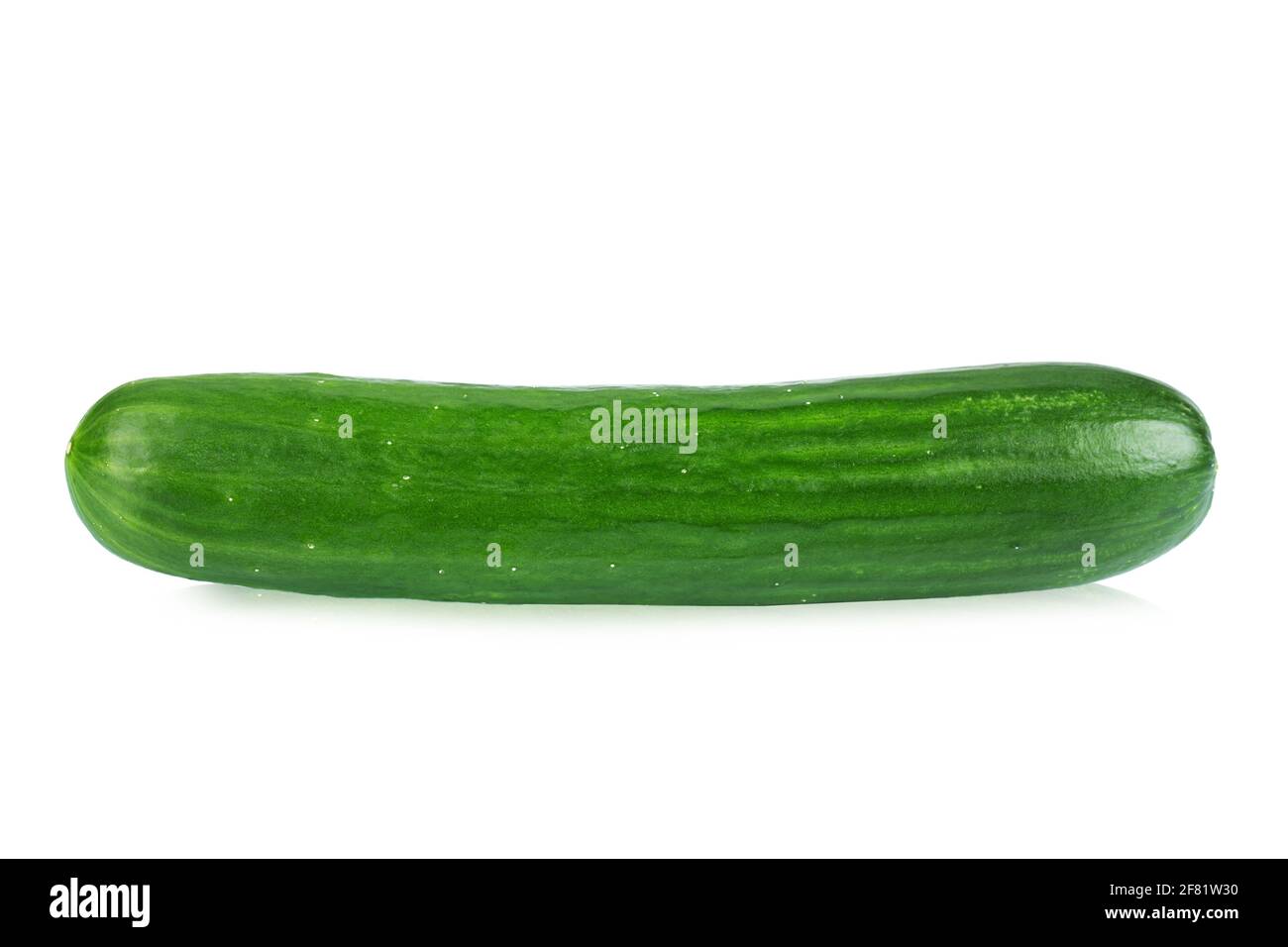 Cucumber isolated on white background,  Full depth of field. The concept of veganism and wholesome food. Fresh vegetables.  File contains clipping pat Stock Photo