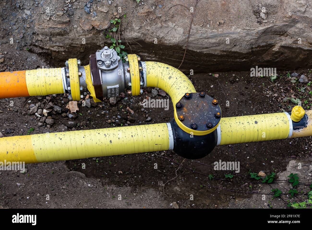 AUCKLAND, NEW ZEALAND Mar 26, 2021 View of yellow underground water