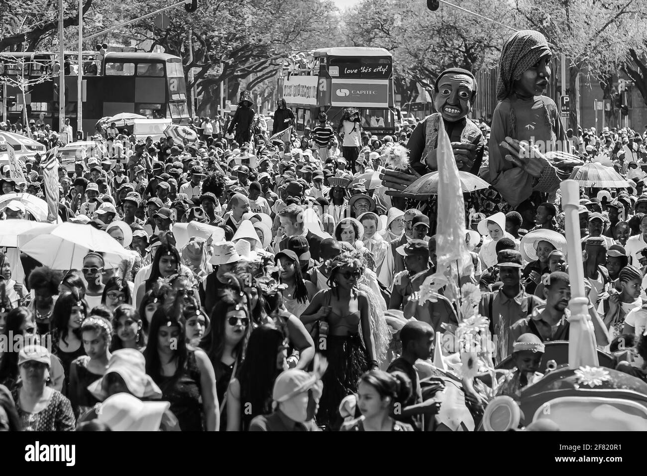 JOHANNESBURG, SOUTH AFRICA - Mar 13, 2021: Pretoria, South Africa, 09/24/2016, Floats and fancy dress costumes at the Gauteng Carnival in Pretoria Stock Photo