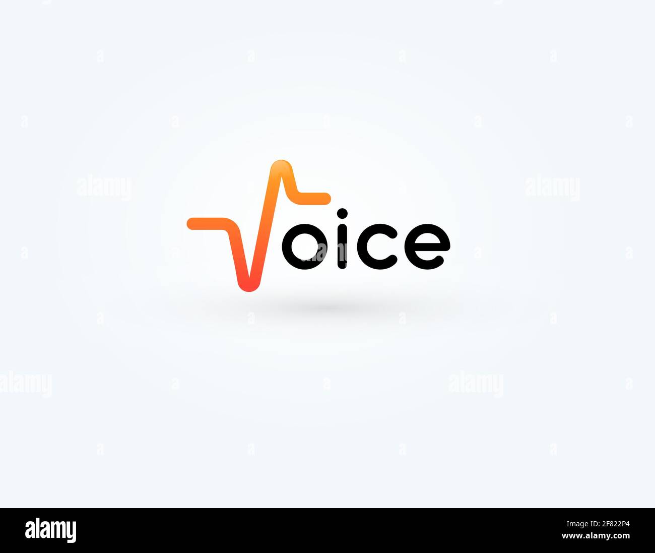 Music icon, radio wave logotype, soundwave symbol. Sound impulse logo design for voice and audio record studio, music store brand design, audio Stock Vector