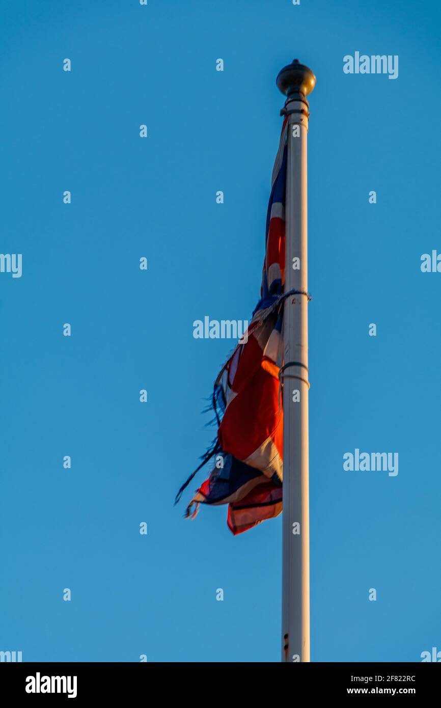 Tattered union jack Stock Photo - Alamy