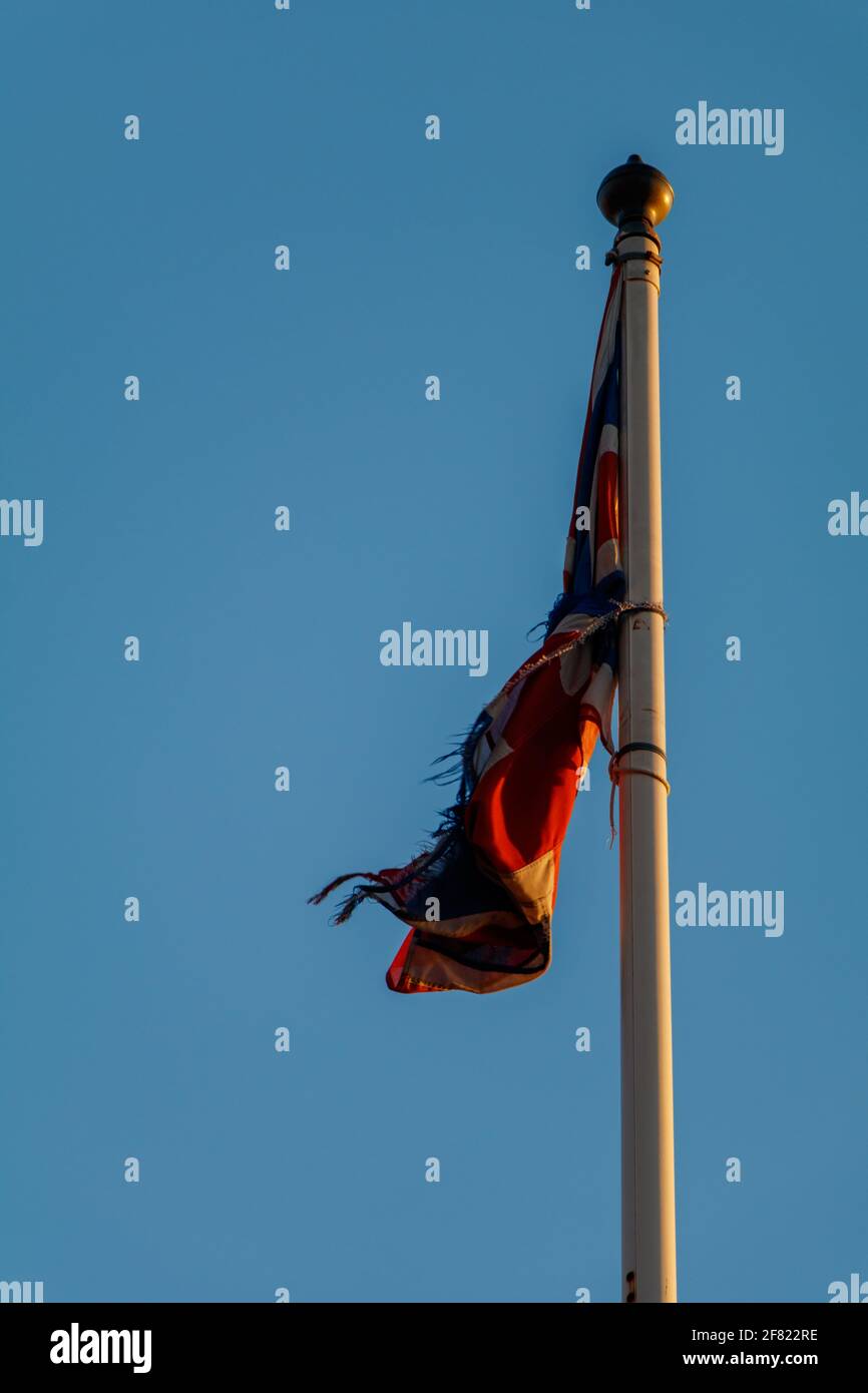Tattered union jack Stock Photo - Alamy