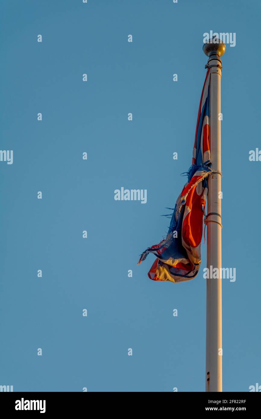 Tattered union jack Stock Photo - Alamy