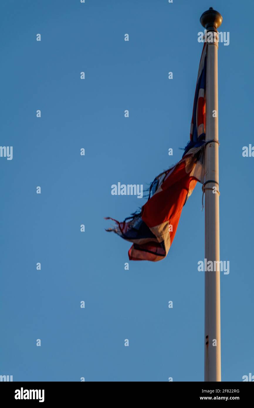 Tattered union jack Stock Photo - Alamy