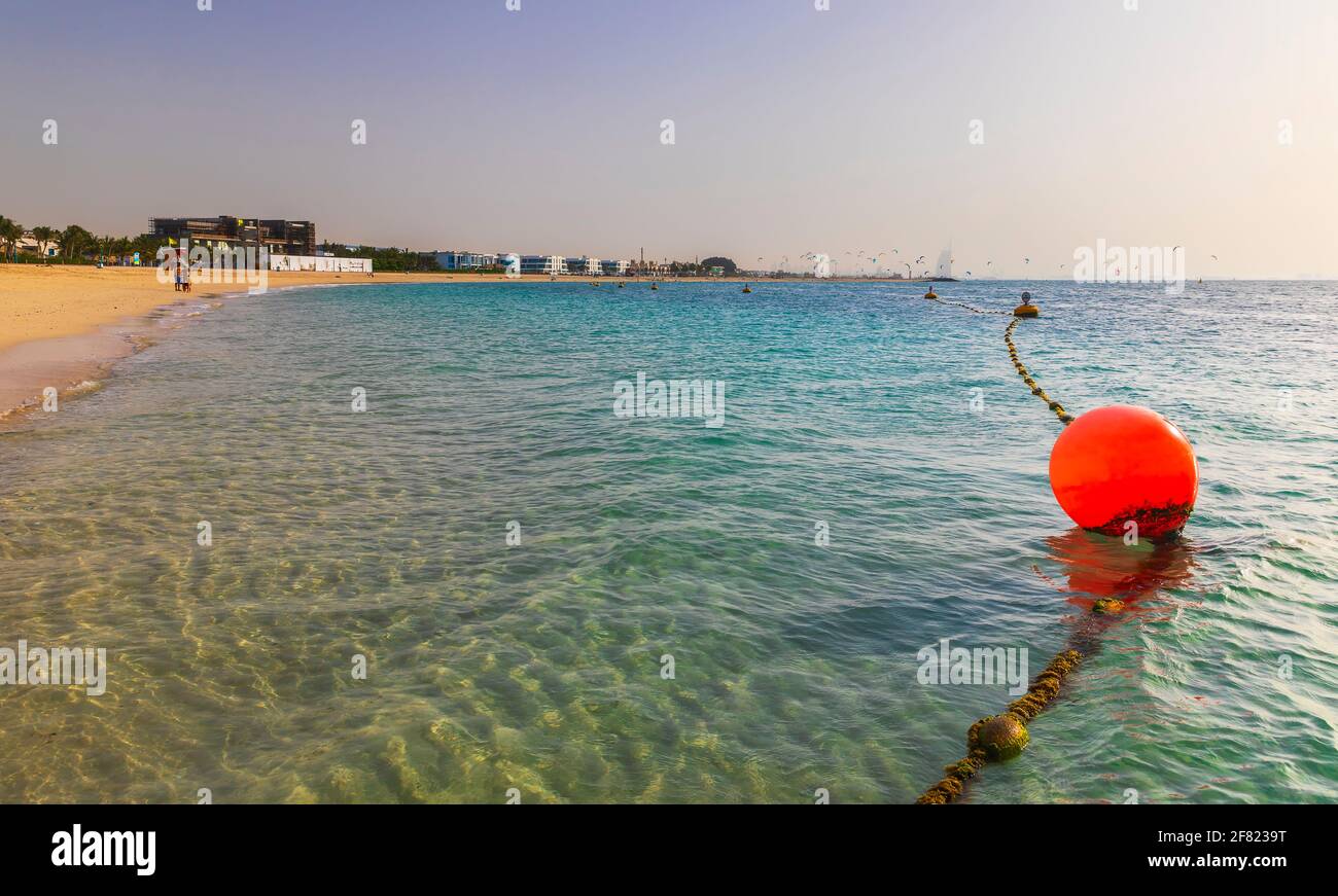 One of the beaches in Dubai Stock Photo