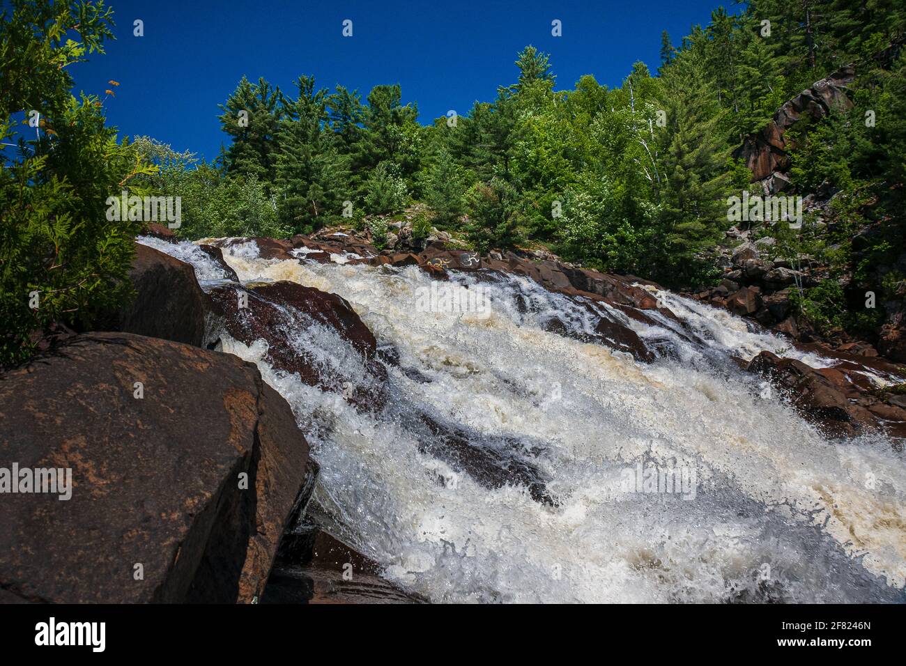 High Falls Onaping Ontario Canada in summer Stock Photo - Alamy