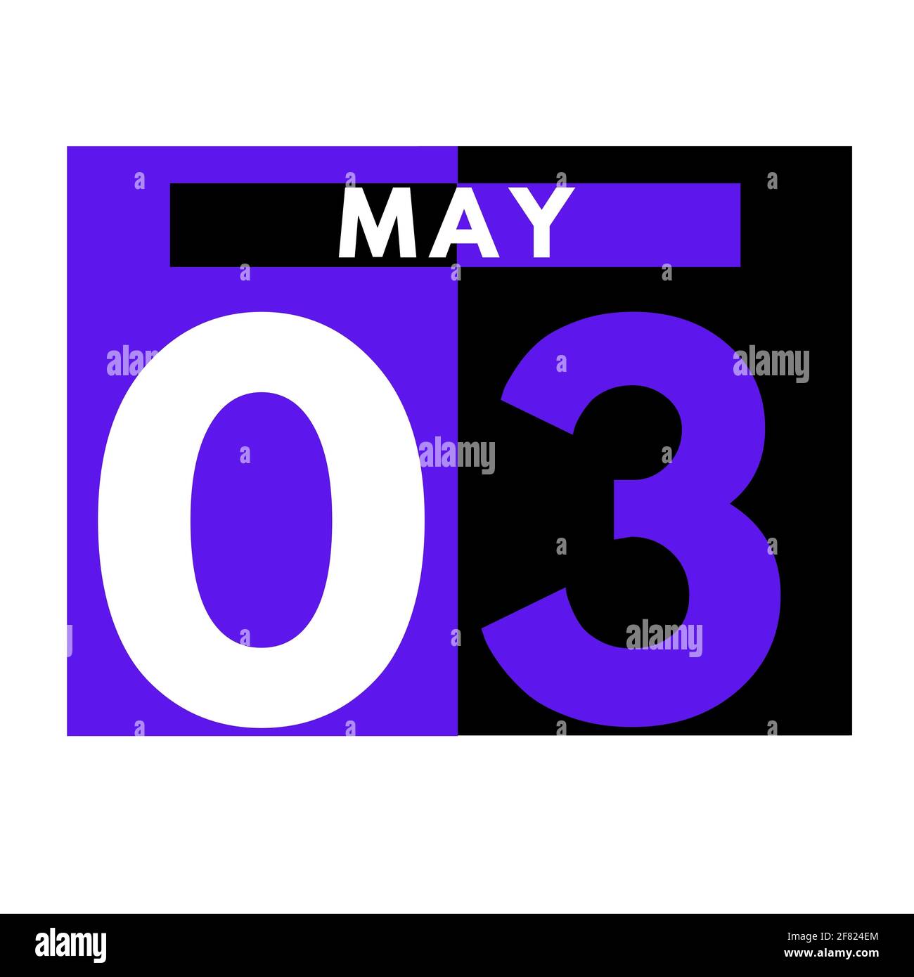 May 3 . Modern daily calendar icon .date ,day, month .calendar for the